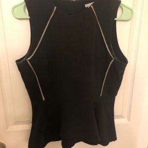 Black peplum top